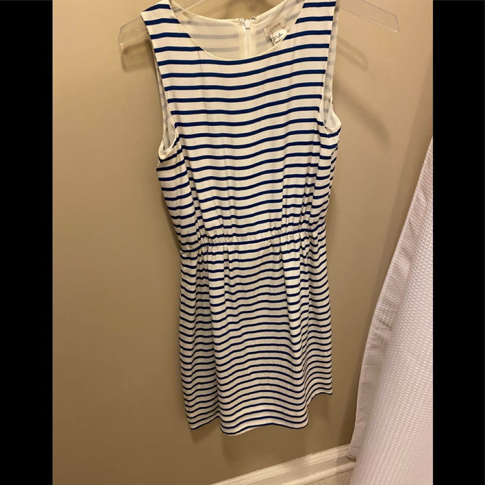 Jcrew size 0 striped blue dress